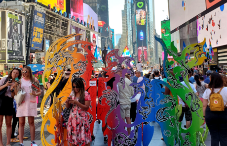 Rainbow Dragon Animodule in Times Square