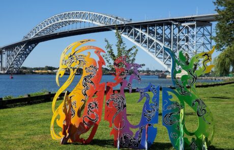 Rainbow Dragon Animodule at Bayonne Bridge