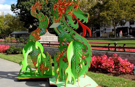 Green Dragon Animodule in a Park